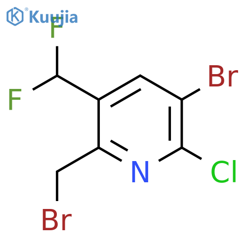 3-Bromo-6-(bromomethyl)-2-chloro-5-(difluoromethyl)pyridine structure