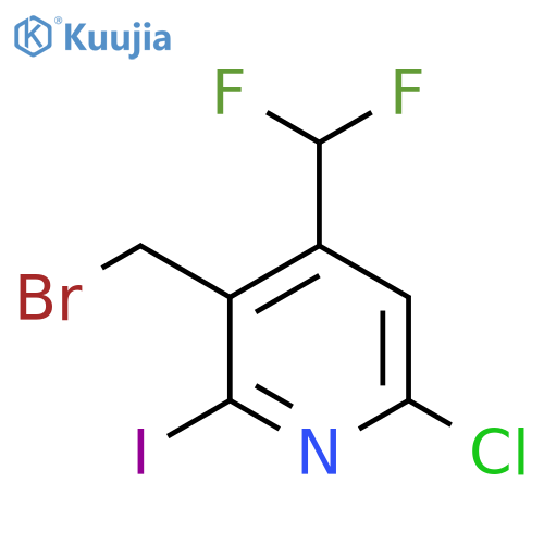 3-(Bromomethyl)-6-chloro-4-(difluoromethyl)-2-iodopyridine structure