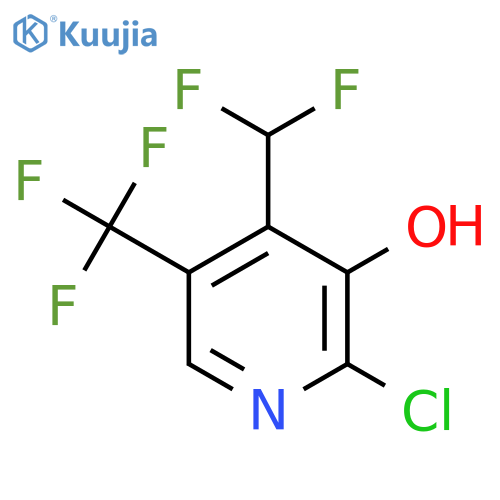 2-Chloro-4-(difluoromethyl)-3-hydroxy-5-(trifluoromethyl)pyridine structure