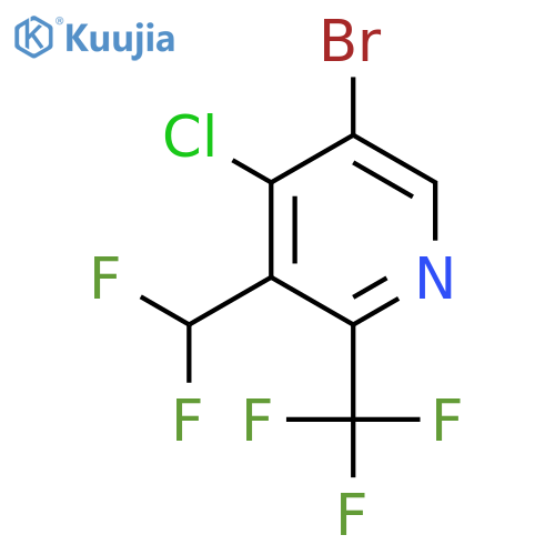 5-Bromo-4-chloro-3-(difluoromethyl)-2-(trifluoromethyl)pyridine structure