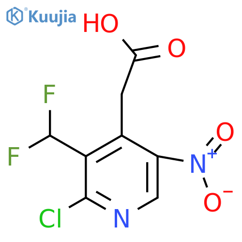 2-Chloro-3-(difluoromethyl)-5-nitropyridine-4-acetic acid structure