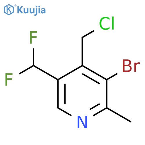 3-Bromo-4-(chloromethyl)-5-(difluoromethyl)-2-methylpyridine structure