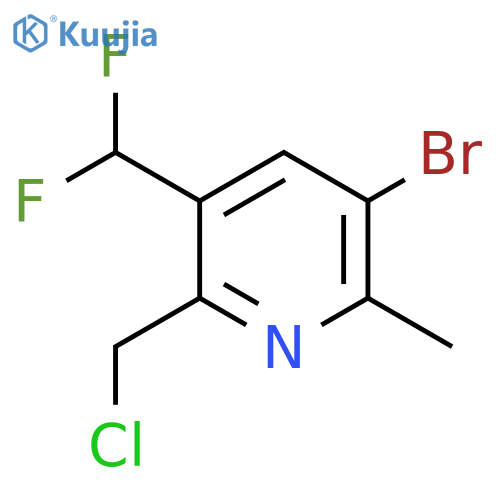 5-Bromo-2-(chloromethyl)-3-(difluoromethyl)-6-methylpyridine structure