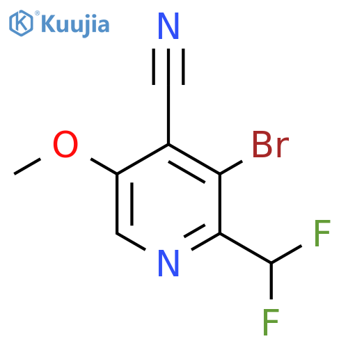 3-Bromo-4-cyano-2-(difluoromethyl)-5-methoxypyridine structure