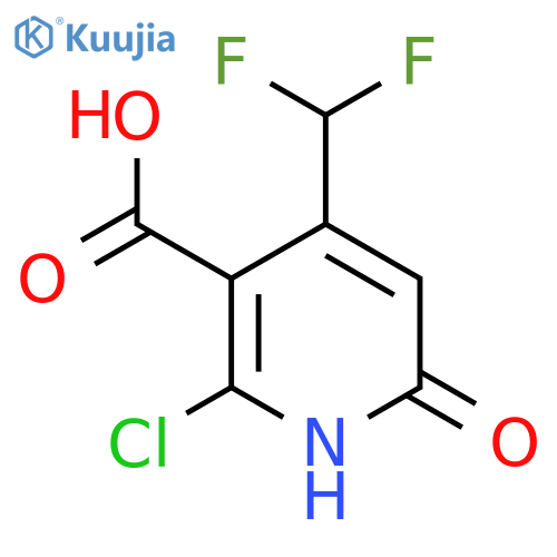 2-Chloro-4-(difluoromethyl)-6-hydroxypyridine-3-carboxylic acid structure
