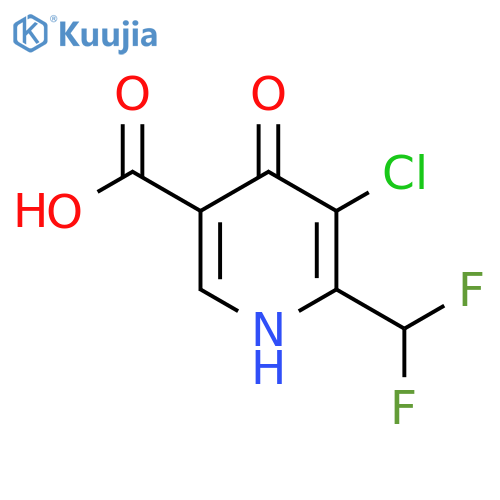 3-Chloro-2-(difluoromethyl)-4-hydroxypyridine-5-carboxylic acid structure