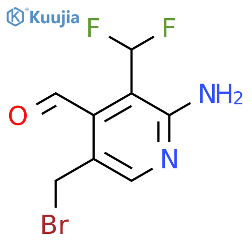 2-Amino-5-(bromomethyl)-3-(difluoromethyl)pyridine-4-carboxaldehyde structure