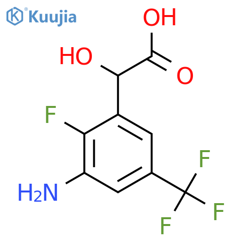 3-Amino-2-fluoro-5-(trifluoromethyl)mandelic acid structure