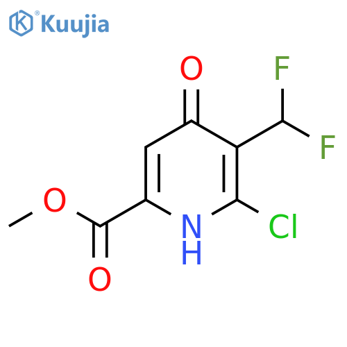 Methyl 2-chloro-3-(difluoromethyl)-4-hydroxypyridine-6-carboxylate structure