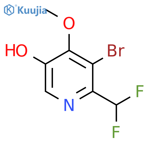 3-Bromo-2-(difluoromethyl)-5-hydroxy-4-methoxypyridine structure
