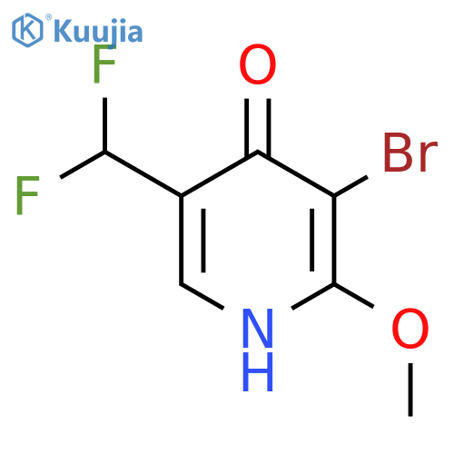 3-Bromo-5-(difluoromethyl)-4-hydroxy-2-methoxypyridine structure