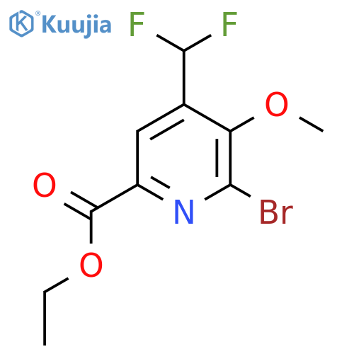 Ethyl 2-bromo-4-(difluoromethyl)-3-methoxypyridine-6-carboxylate structure