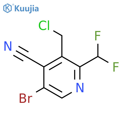 5-Bromo-3-(chloromethyl)-4-cyano-2-(difluoromethyl)pyridine structure