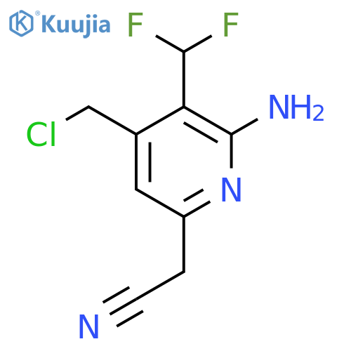 2-Amino-4-(chloromethyl)-3-(difluoromethyl)pyridine-6-acetonitrile structure