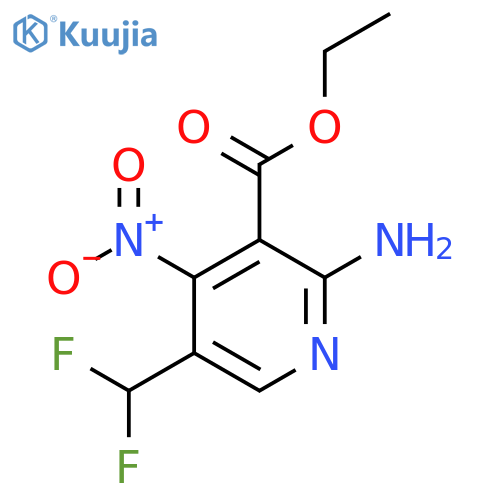 Ethyl 2-amino-5-(difluoromethyl)-4-nitropyridine-3-carboxylate structure