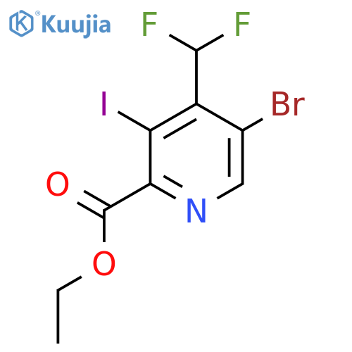 Ethyl 5-bromo-4-(difluoromethyl)-3-iodopyridine-2-carboxylate structure