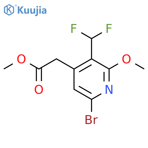 Methyl 6-bromo-3-(difluoromethyl)-2-methoxypyridine-4-acetate structure