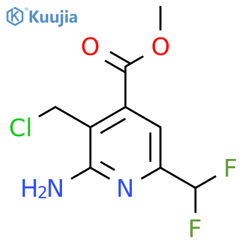 Methyl 2-amino-3-(chloromethyl)-6-(difluoromethyl)pyridine-4-carboxylate structure