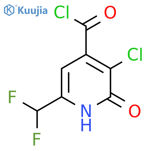 3-Chloro-6-(difluoromethyl)-2-hydroxypyridine-4-carbonyl chloride structure