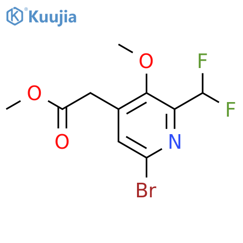 Methyl 6-bromo-2-(difluoromethyl)-3-methoxypyridine-4-acetate structure