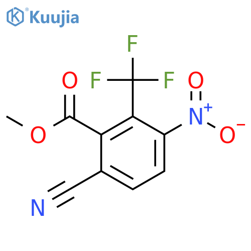 Methyl 6-cyano-3-nitro-2-(trifluoromethyl)benzoate structure