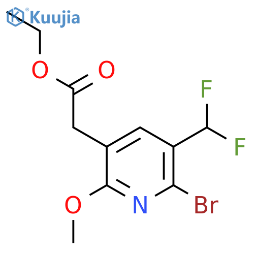 Ethyl 2-bromo-3-(difluoromethyl)-6-methoxypyridine-5-acetate structure