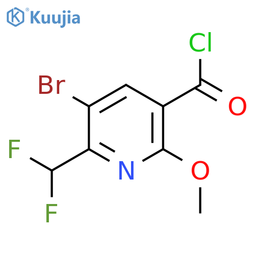 3-Bromo-2-(difluoromethyl)-6-methoxypyridine-5-carbonyl chloride structure