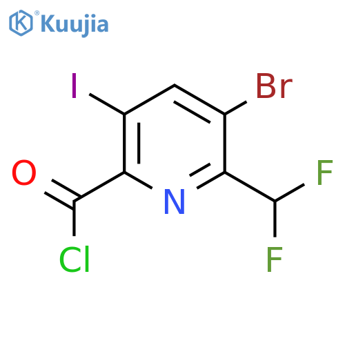 3-Bromo-2-(difluoromethyl)-5-iodopyridine-6-carbonyl chloride structure
