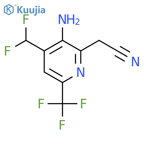 3-Amino-4-(difluoromethyl)-6-(trifluoromethyl)pyridine-2-acetonitrile structure