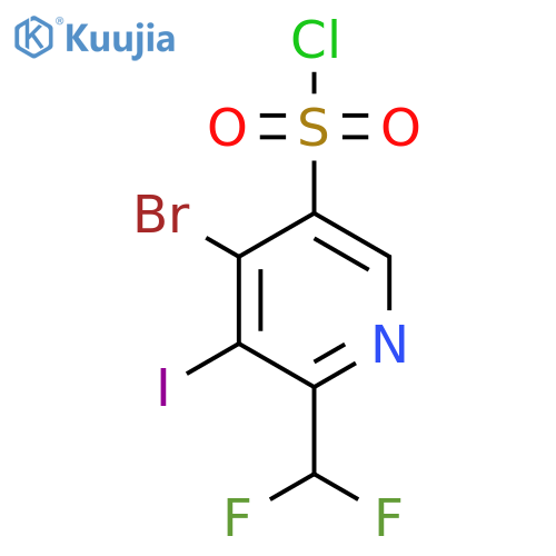 4-Bromo-2-(difluoromethyl)-3-iodopyridine-5-sulfonyl chloride structure