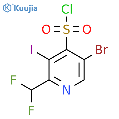5-Bromo-2-(difluoromethyl)-3-iodopyridine-4-sulfonyl chloride structure