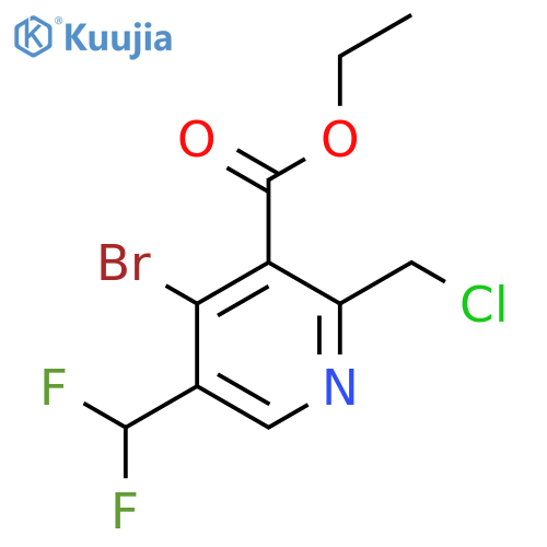 Ethyl 4-bromo-2-(chloromethyl)-5-(difluoromethyl)pyridine-3-carboxylate structure