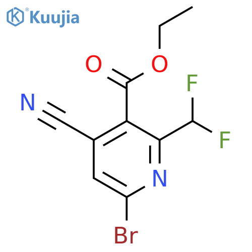 Ethyl 6-bromo-4-cyano-2-(difluoromethyl)pyridine-3-carboxylate structure