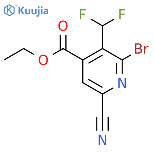 Ethyl 2-bromo-6-cyano-3-(difluoromethyl)pyridine-4-carboxylate structure