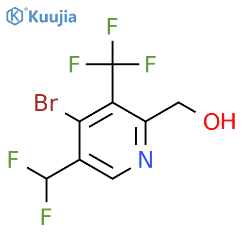 4-Bromo-5-(difluoromethyl)-3-(trifluoromethyl)pyridine-2-methanol structure