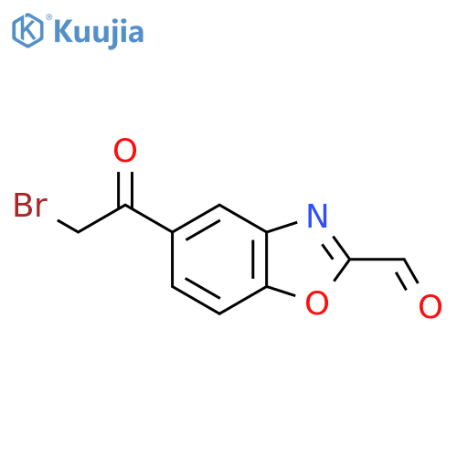 5-(2-Bromoacetyl)benzo[d]oxazole-2-carboxaldehyde structure
