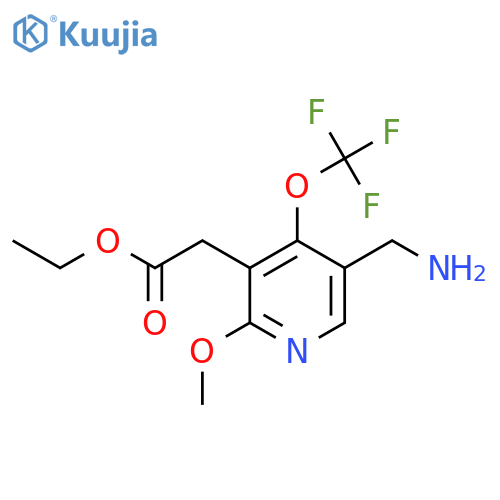 Ethyl 5-(aminomethyl)-2-methoxy-4-(trifluoromethoxy)pyridine-3-acetate structure