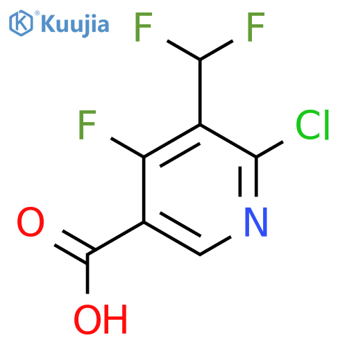 2-Chloro-3-(difluoromethyl)-4-fluoropyridine-5-carboxylic acid structure