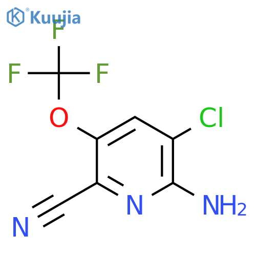 2-Amino-3-chloro-6-cyano-5-(trifluoromethoxy)pyridine structure