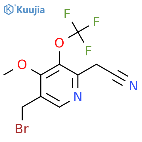 5-(Bromomethyl)-4-methoxy-3-(trifluoromethoxy)pyridine-2-acetonitrile structure