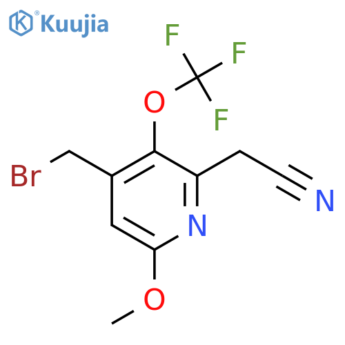 4-(Bromomethyl)-6-methoxy-3-(trifluoromethoxy)pyridine-2-acetonitrile structure
