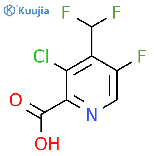 3-Chloro-4-(difluoromethyl)-5-fluoropyridine-2-carboxylic acid structure
