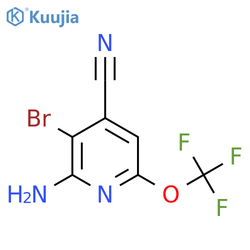 2-Amino-3-bromo-4-cyano-6-(trifluoromethoxy)pyridine structure