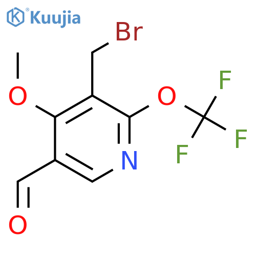 3-(Bromomethyl)-4-methoxy-2-(trifluoromethoxy)pyridine-5-carboxaldehyde structure