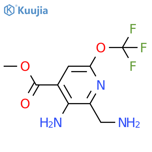 Methyl 3-amino-2-(aminomethyl)-6-(trifluoromethoxy)pyridine-4-carboxylate structure