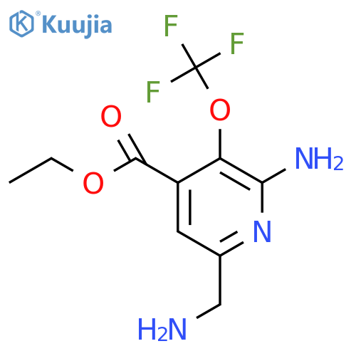 Ethyl 2-amino-6-(aminomethyl)-3-(trifluoromethoxy)pyridine-4-carboxylate structure