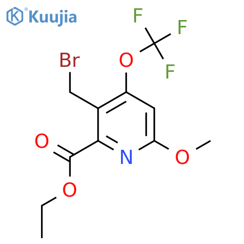 Ethyl 3-(bromomethyl)-6-methoxy-4-(trifluoromethoxy)pyridine-2-carboxylate structure