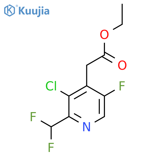 Ethyl 3-chloro-2-(difluoromethyl)-5-fluoropyridine-4-acetate structure