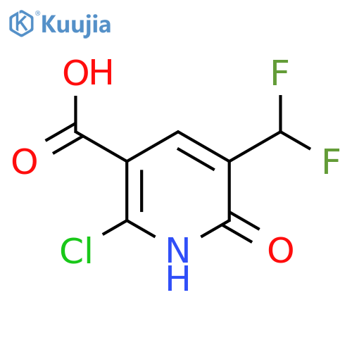 2-Chloro-5-(difluoromethyl)-6-hydroxypyridine-3-carboxylic acid structure