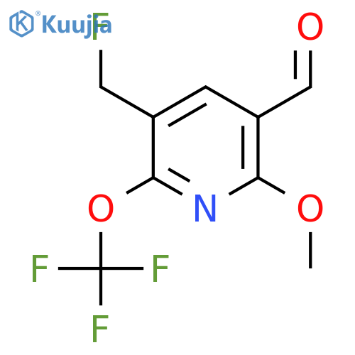 3-(Fluoromethyl)-6-methoxy-2-(trifluoromethoxy)pyridine-5-carboxaldehyde structure